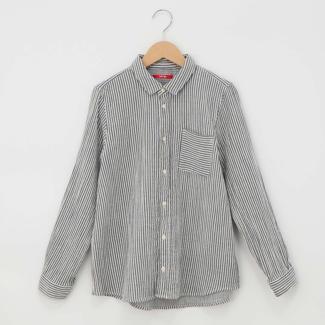 楊柳ストライプ レギュラーカラーシャツ - Labo Spec（ラボスペック